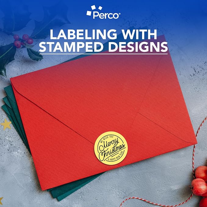 Perco Metallic Gold 3" Round Circle Dot Sticker Labels - Image 5