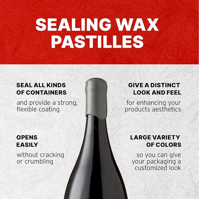 Blended Waxes, Inc. Bottle Sealing Wax, Pastille Wax Seal Beads - Image 3