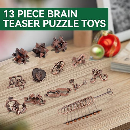 13 Pcs Brain Teaser Puzzles for Adults Teens - Image 3