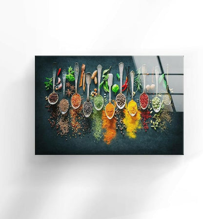 My Photostation.com 20Wx14H'' Spoon Spices Glass Wall ArtTempered Glass - Image 3