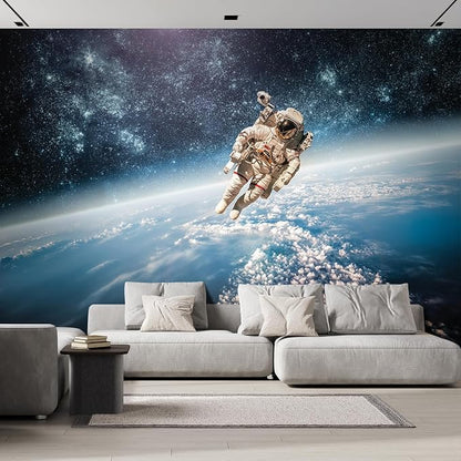 wall26 Wall Sticker/Wall Mural an Astronaut Floating About Planet Earth by wall26
