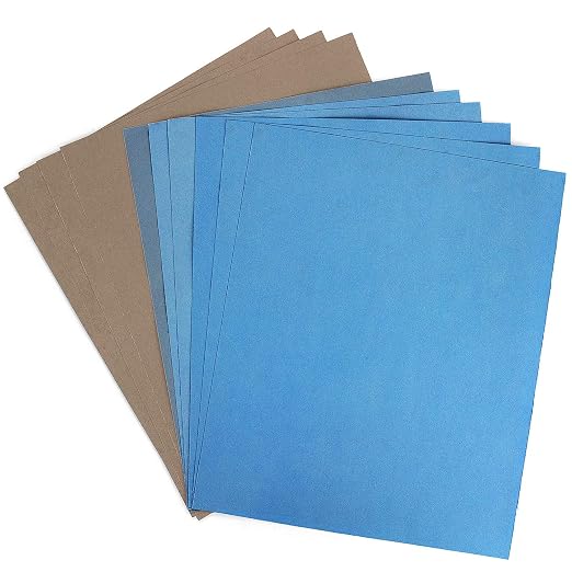 9x11 inch 10 Sheets Sandpaper, Wet or Dry 7000-15000 Grit 5 Assortment Sand by ADVcer