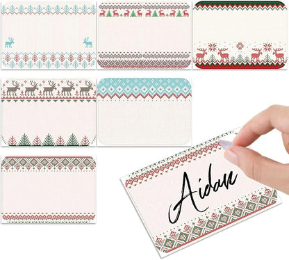 240 Pcs Ugly Sweater Name Tags Stickers by Engrowtic