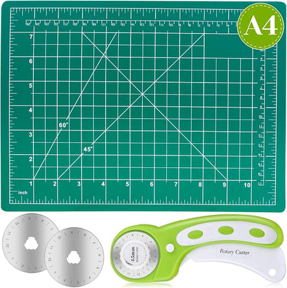 Rotary Cutter Set, Audab Self Healing Sewing Mats Rotary Cutter and Mat 45mm by Audab