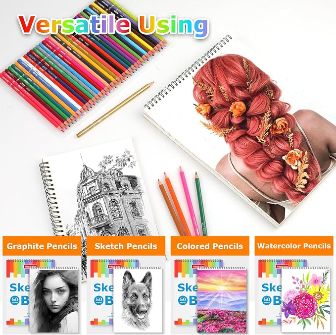 Hapikalor Drawing Pad for Kids, Sketch Pads 50 Sheets, Drawing Paper for Kids - Image 3