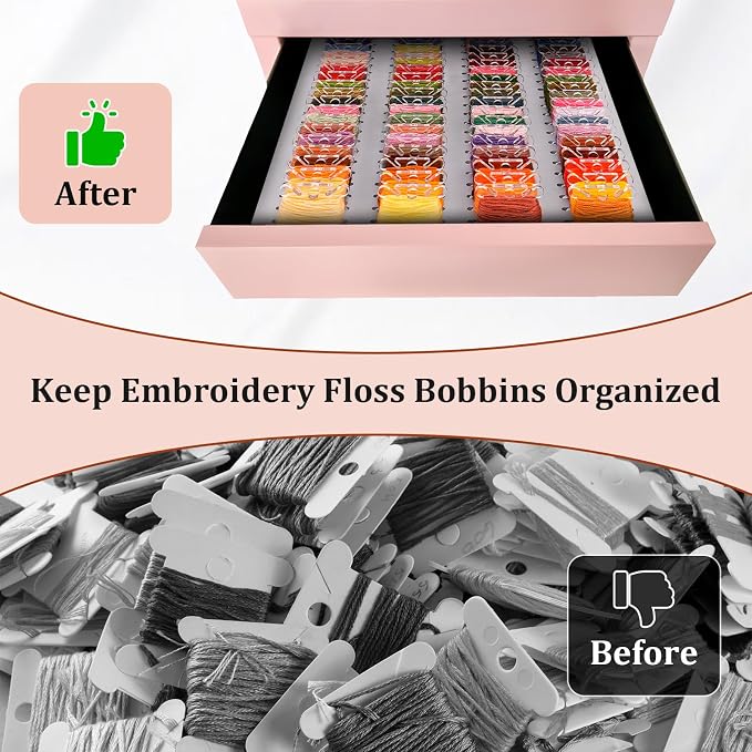 2 Pack PVC Foam Board Inserts for Drawer, Embroidery Floss Storage - Image 4