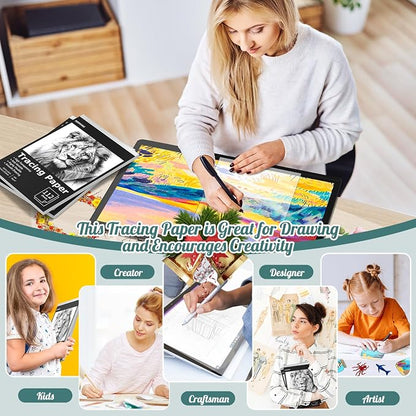 Tracing Paper 8.5x11 inch, 112 Sheets Transparent Vellum Paper - Image 6