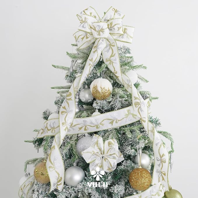 MEEDEE Gold & Silver Christmas Ribbon - Image 4