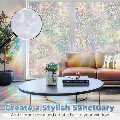 DOWELL Window Privacy Film Rainbow Film, Stained Glass Decorative Sticker - Image 2
