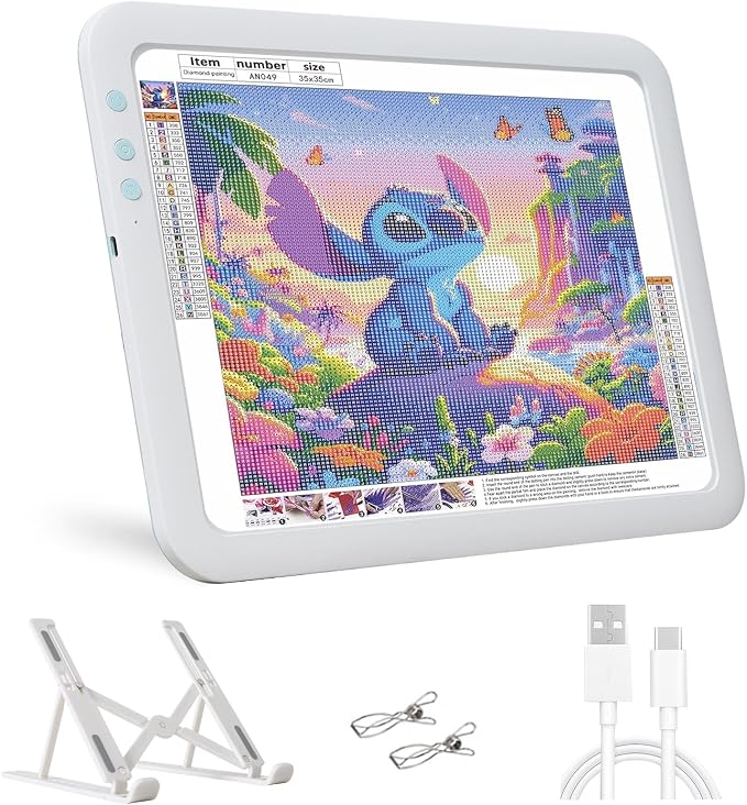 Rechargeable A3 Diamond Art Light Board, Super Bright Tracing Light Box by LightPad