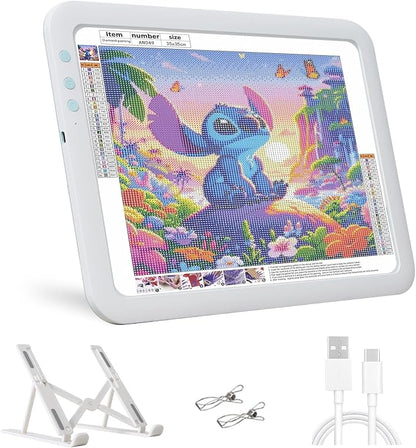 Rechargeable A3 Diamond Art Light Board, Super Bright Tracing Light Box by LightPad