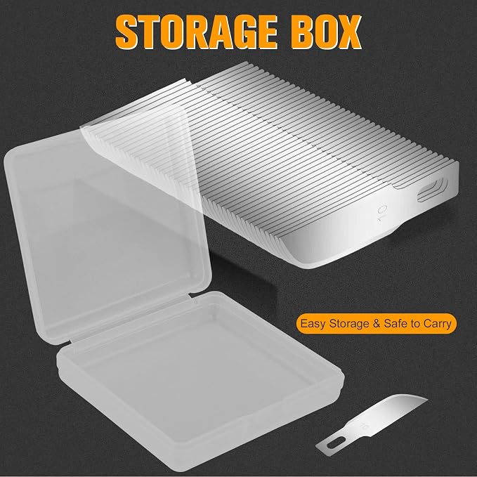 100 Pack Hobby Blades Set #10 Craft Knife Blades Refill Hobby Knife Replacement - Image 4