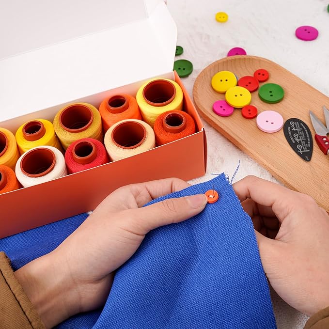 10 Pcs Sewing Thread, All Purpose Sewing Thread, 10 Spools Assorted Colors Each - Image 6