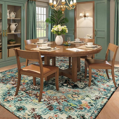 Lahome Boho 8x10 Rugs for Living Room, Teal Washable Rugs for Bedroom Aesthetic - Image 8