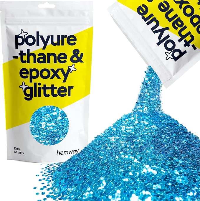 Hemway Polyurethane & Epoxy Resin Glitter 100g / 3.5oz Metallic Crystal Flake by Hemway