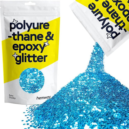 Hemway Polyurethane & Epoxy Resin Glitter 100g / 3.5oz Metallic Crystal Flake by Hemway