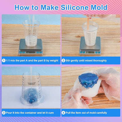 Silicone Mold Making Kit, 22oz 15A Elastic Liquid Silica Gel - Image 4