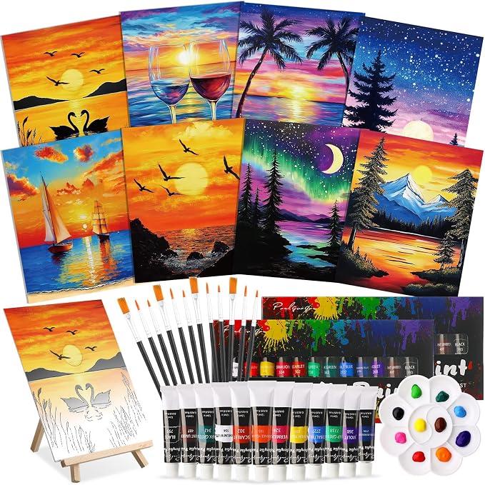 Cholemy 36 Pcs Paint and Sip Kit by Cholemy