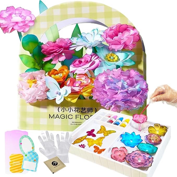 Science Craft Kit: Color Mixing & Dyeing Paper Flower Bouquet by TEHZYORA