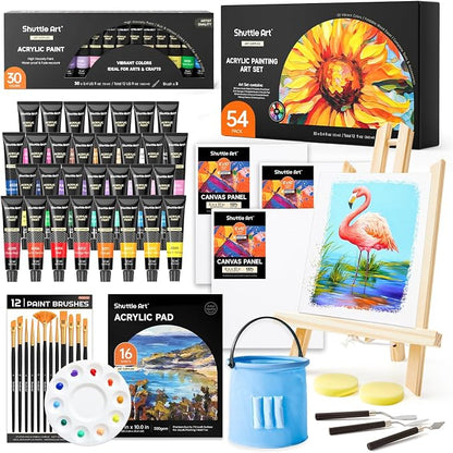 Shuttle Art 54 Pack Acrylic Paint Set, Acrylic Painting Set by ShuttleArt