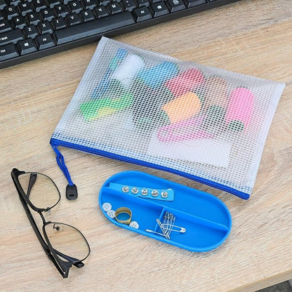 AUSTARK 20 Pcs Zipper File Bags, Plastic Mesh Pouch, Board Game Storage Bag - Image 5