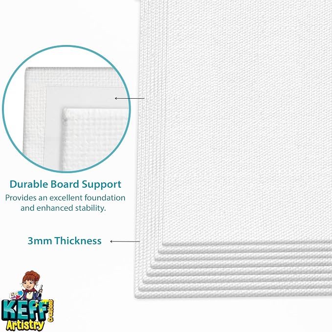 KEFF 12-Pack Bulk Canvas Boards - Image 5
