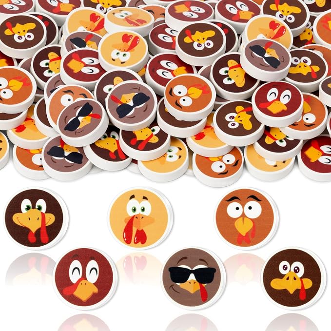 60Pcs Thanksgiving Mini Erasers by BZaber