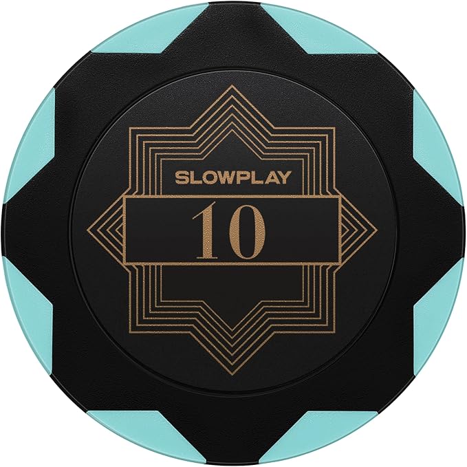 SLOWPLAY Nash Clay Poker Chips, 14 Grams Heavyweight Clay Composite, 40mm Large by SLOWPLAY