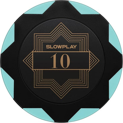 SLOWPLAY Nash Clay Poker Chips, 14 Grams Heavyweight Clay Composite, 40mm Large by SLOWPLAY