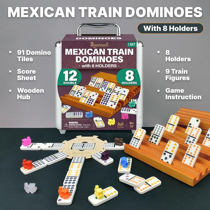 Queensell Mexican Train Dominoes Set - Image 7