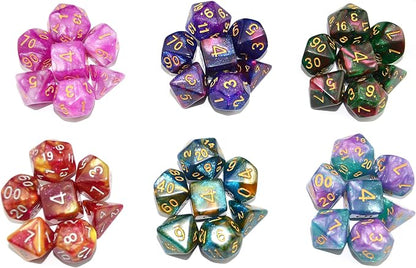 SmartDealsPro 6 x 7 Sets Glitter Polyhedral Dice Sets - Image 4