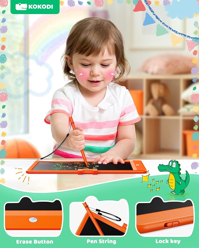 KOKODI LCD Writing Tablet, 10 Inch Colorful Doodle Board Drawing Tablet - Image 4