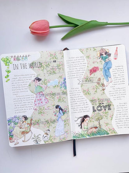 WT Pre-Cut Leisurely Days Washi Tape Roll, Original Designs, Decorative - Image 6