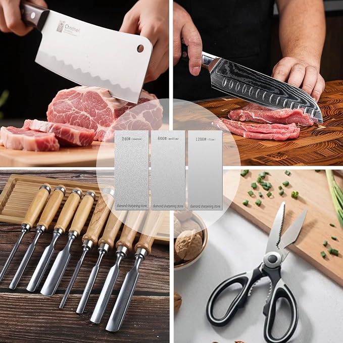 3 PCS Diamond Sharpening Stone Diamond Knife Sharpener Plate Honing Whetstone - Image 7