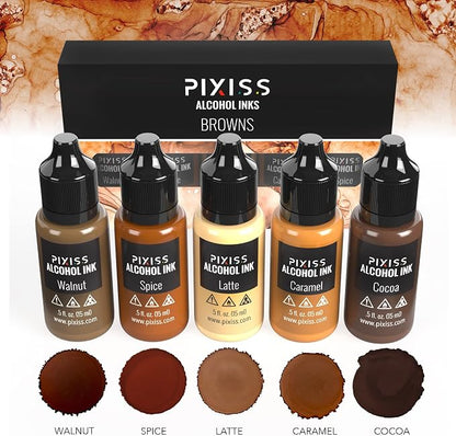 Pixiss Brown Alcohol Ink Set - Image 2