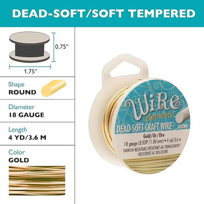 The Beadsmith Wire Elements Craft Wire – Tarnish Resistant, Soft Temper - Image 2