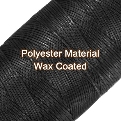 Uxcell 150D 0.8mm Flat Waxed Thread, 284 Yards Polyester, Leather Sewing Waxed - Image 4