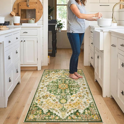 Lahome Bohemian Floral Medallion Area Rug - Image 3