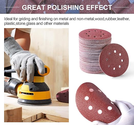 S SATC 150 PCS Sanding Disc 60 80 100 120 150 180 240 320 400 600 Grit Sanding - Image 4