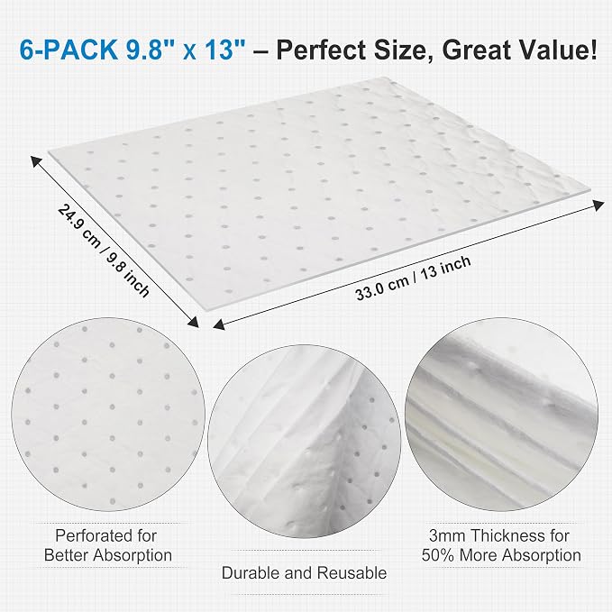 AAwipes Oil Absorbent Pads Garage Accessories Oil Spill Control Oil Absorbing - Image 3