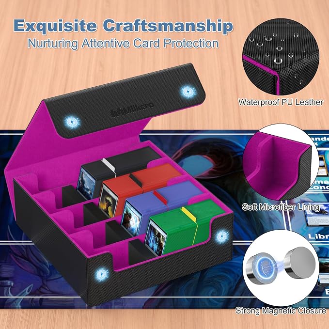 Mlikero Card Deck Case, 2400+ Trading Card Storage Box - Image 4