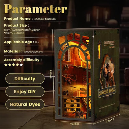 Book Nook Kit – DIY Wooden Miniature House Kits, Stunning Bookshelf Insert Decor - Image 2