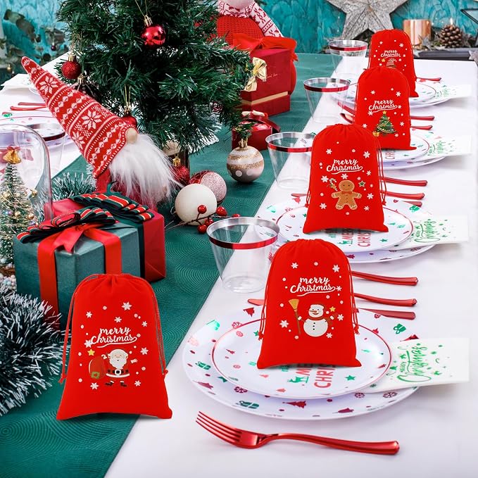 Tapleap Velvet Coth Christmas Bags - Image 6
