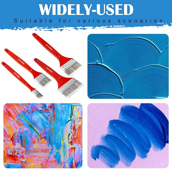 Falling in Art Flat Paddle Paint Brush Set - Image 6