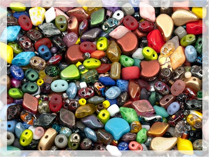 1.76oz of All MATUBO Glass Bead Mix, 0.2-0.4inch, Mixed Colors - Image 4