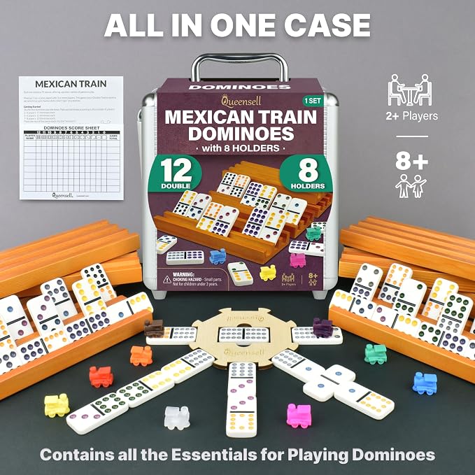 Queensell Mexican Train Dominoes Set - Image 2