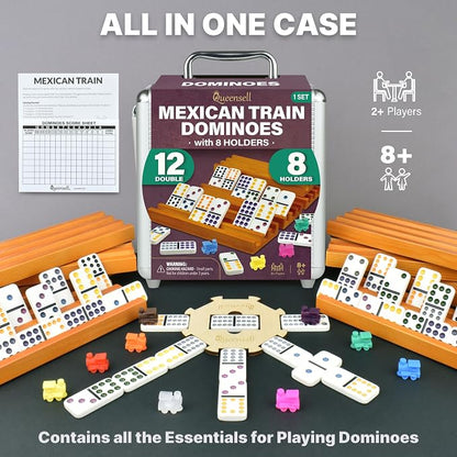 Queensell Mexican Train Dominoes Set - Image 2