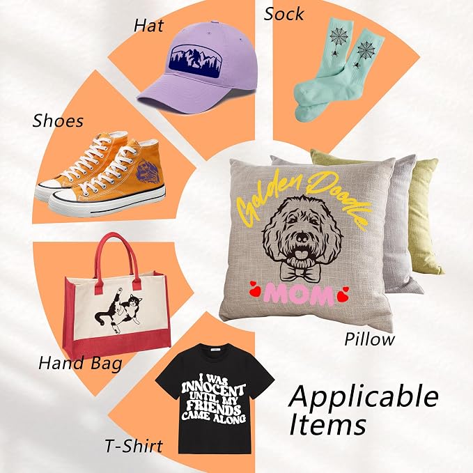FUNKAKA Yellow Heat Transfer HTV Vinyl Bundle, 8 Rolls 12" x 3ft Iron On Vinyl - Image 2