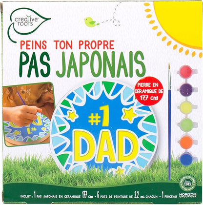 Creative Roots Paint Your Own #1 Dad Stepping Stone, Paintable Ceramic 7 in. - Image 3