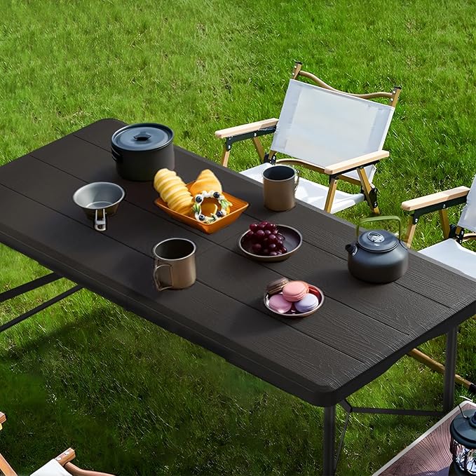 4Ft Folding Table Adjustable Height Portable Folding Tables Heavy Duty 400 lbs - Image 7